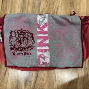 PINK Victoria's Secret Red and Gray Duffel/Tote Bag